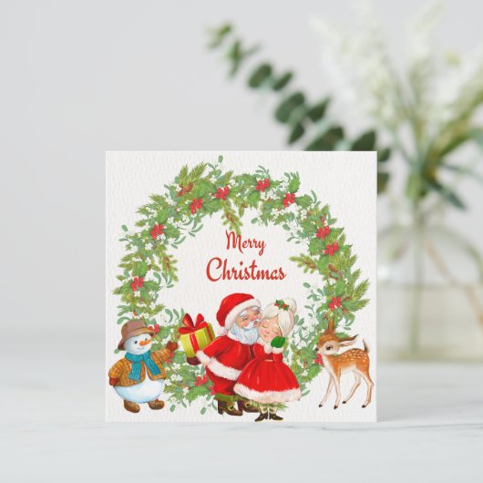 Frohe Weihnachten Weihnachten und Frau Claus (Stehend Vorderseite)