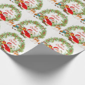 Frohe Weihnachten Weihnachten und Frau Claus Geschenkpapier (Ecke)