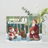 Frohe Weihnachten Weihnachten und Freunde (Stehend Vorderseite)