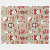 Frohe Weihnachten Weihnachten und Freunde Fleecedecke (Vorderseite (Horizontal))