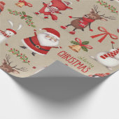 Frohe Weihnachten Weihnachten und Freunde Geschenkpapier (Ecke)