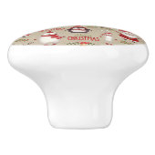 Frohe Weihnachten Weihnachten und Freunde Keramikknauf (Seitenansicht)