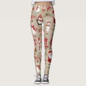 Frohe Weihnachten Weihnachten und Freunde Leggings (Vorderseite)