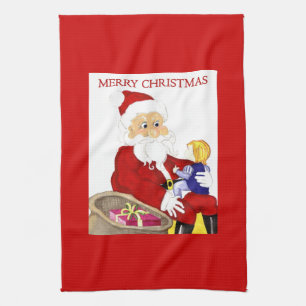 Frohe Weihnachten Weihnachten und Kind Küchentüche Geschirrtuch