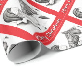 Frohe Weihnachten Weihnachten und Pferd Geschenkpapier (Rolleneckpunkt)