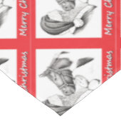 Frohe Weihnachten Weihnachten und Pferd Tischdecke (Schrägansicht)