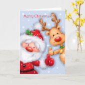 Frohe Weihnachten, Weihnachten und Rentiere mit Da Karte (Gelbe Blume)