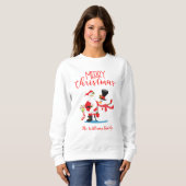 Frohe Weihnachten Weihnachten und Snowman Holiday Sweatshirt (Vorne ganz)