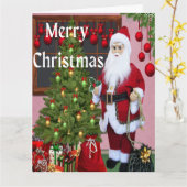 Frohe Weihnachten Weihnachten und Weihnachtsbaum Karte (Gelbe Blume)