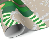 Frohe Weihnachten Weihnachten Weihnachten Elfen Cu Geschenkpapier (Rolleneckpunkt)