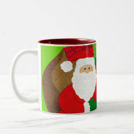 Frohe Weihnachten Weihnachten Weihnachten / Grün S Zweifarbige Tasse