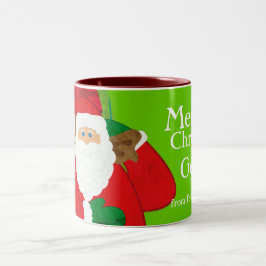 Frohe Weihnachten Weihnachten Weihnachten / Grün S Zweifarbige Tasse