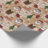 Frohe Weihnachten Weihnachten Weihnachten Kraft Br Geschenkpapier (Ecke)