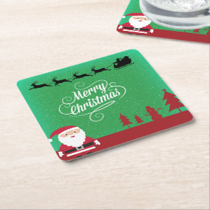 Frohe Weihnachten Weihnachten Weihnachten Reindeer Rechteckiger Pappuntersetzer