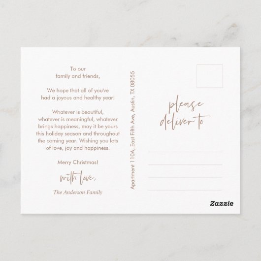 Frohe Weihnachten, Weihnachten, Weihnachten Tree F Postkarte (Rückseite)