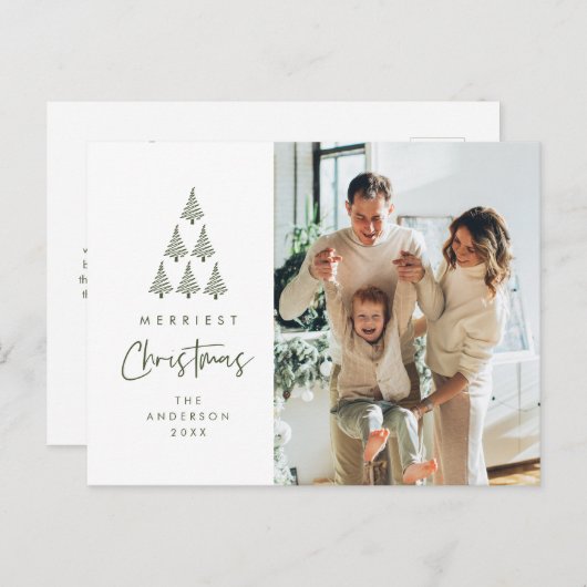 Frohe Weihnachten, Weihnachten, Weihnachten Tree F Postkarte (Vorne/Hinten)