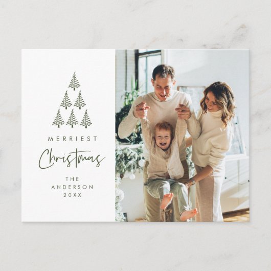 Frohe Weihnachten, Weihnachten, Weihnachten Tree F Postkarte (Vorderseite)