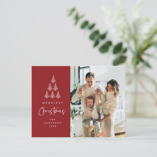 Frohe Weihnachten, Weihnachten, Weihnachten Tree F Postkarte (Stehend Vorderseite)