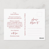 Frohe Weihnachten, Weihnachten, Weihnachten Tree F Postkarte (Rückseite)