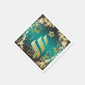 Frohe Weihnachten Weihnachten Weihnachten Türkis B Serviette (Ecke)