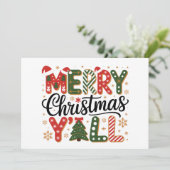 Frohe Weihnachten Weihnachten Weihnachten Weihnach (Stehend Vorderseite)