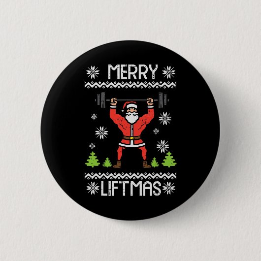 Frohe Weihnachten Weihnachten Weihnachten Workout Button (Vorderseite)