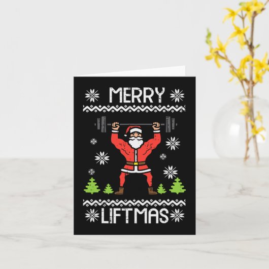 Frohe Weihnachten Weihnachten Weihnachten Workout Karte (Gelbe Blume)