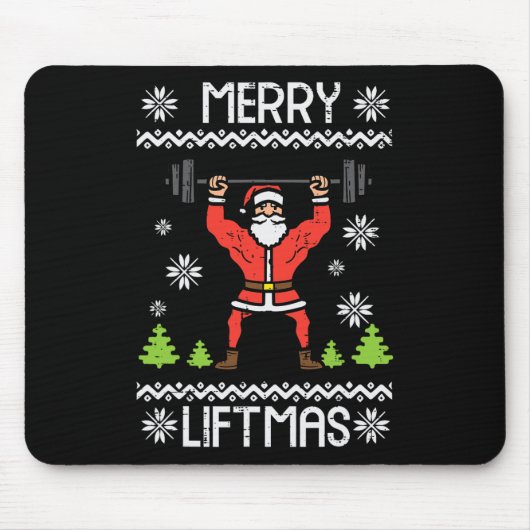 Frohe Weihnachten Weihnachten Weihnachten Workout  Mousepad (Vorne)