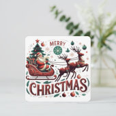 Frohe Weihnachten Weihnachten Weihnachtsfeier Einladung (Stehend Vorderseite)