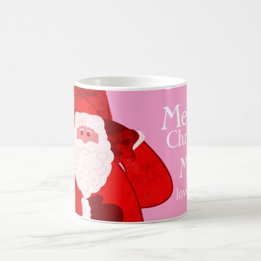 Frohe Weihnachten Weihnachten Weihnachtsgrün/Rosa  Kaffeetasse (Mittel)