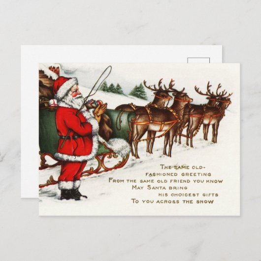 Frohe Weihnachten Weihnachten Weihnachtsmann Renti (Vorne/Hinten)