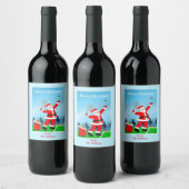 Frohe Weihnachten Weihnachten Weinetikett (Flaschen)