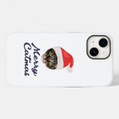 Frohe Weihnachten, Weihnachts-Katze Weihnachtsmann Case-Mate iPhone Hülle (Rückseite (Horizontal))