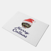 Frohe Weihnachten, Weihnachts-Katze Weihnachtsmann Fußmatte (Schrägansicht)