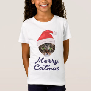 Frohe Weihnachten, Weihnachts-Katze Weihnachtsmann T-Shirt