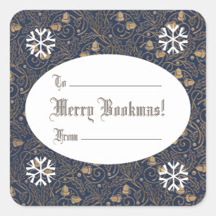 Frohe Weihnachten! Weihnachtsaufkleber Quadratischer Aufkleber