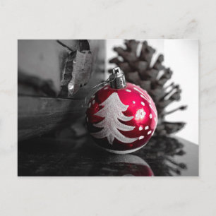 Frohe Weihnachten, Weihnachtsbällchen Feiertagspostkarte