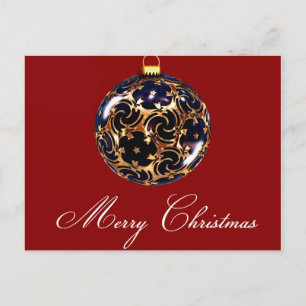 Frohe Weihnachten, Weihnachtsbällchen Feiertagspostkarte