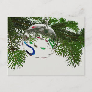 Frohe Weihnachten, Weihnachtsbällchen Feiertagspostkarte