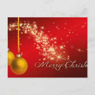 Frohe Weihnachten, Weihnachtsbällchen Feiertagspostkarte