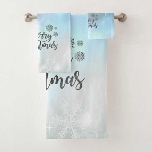 Frohe Weihnachten, Weihnachtsbälle Badhandtuch Set (Insitu)