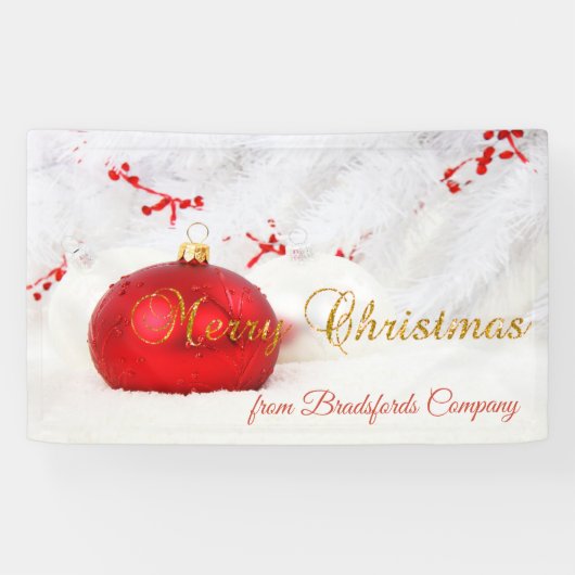 Frohe Weihnachten, Weihnachtsbälle Banner (Horizontal)