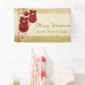 Frohe Weihnachten, Weihnachtsbälle, Glitterie, Fir Banner (Insitu)