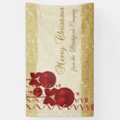 Frohe Weihnachten, Weihnachtsbälle, Glitterie, Fir Banner (Vertikal)