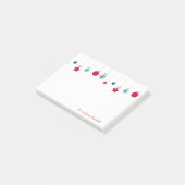 Frohe Weihnachten, Weihnachtsbälle Personalisiert Post-it Klebezettel (angewinkelt)