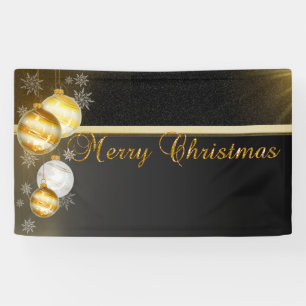 Frohe Weihnachten, Weihnachtsbälle, schwarz Banner
