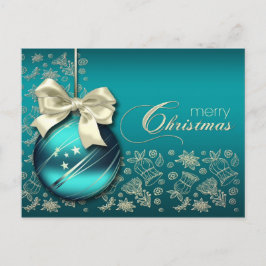 Frohe Weihnachten. Weihnachtsbauble Feiertagspostkarte