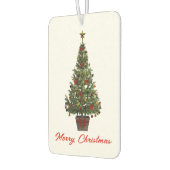 Frohe Weihnachten. Weihnachtsbaum Autolufterfrischer (Links)