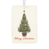 Frohe Weihnachten. Weihnachtsbaum Autolufterfrischer (Rückseite)