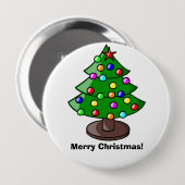 "Frohe Weihnachten" Weihnachtsbaum Button (Vorne & Hinten)